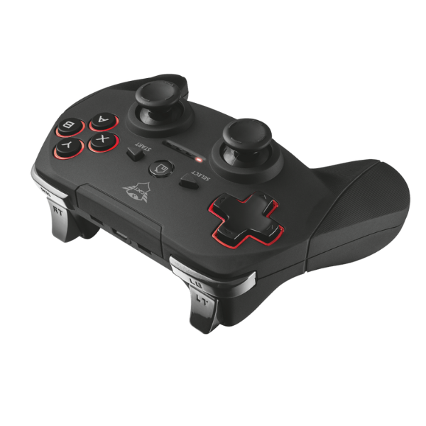 control inalambrico gamer para pc color rojo con negro