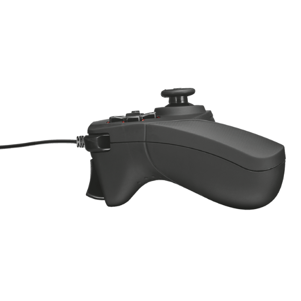 control para videojuegos trust con cable usb color negro con rojo