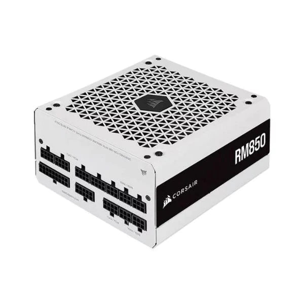 Fuente de poder CORSAIR RM Series (2021), White, RM850, 850 Watt, 80 Plus Gold Certified, Fully Modular Power Supply