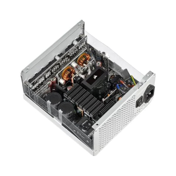 Fuente de poder CORSAIR RM Series (2021), White, RM850, 850 Watt, 80 Plus Gold Certified, Fully Modular Power Supply