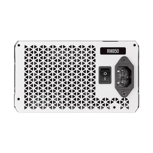 Fuente de poder CORSAIR RM Series (2021), White, RM850, 850 Watt, 80 Plus Gold Certified, Fully Modular Power Supply