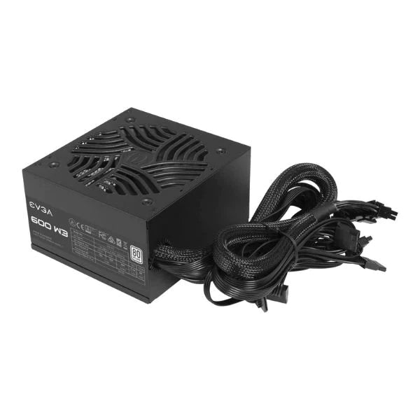 Fuente de poder EVGA 600 W3, 80+ White 600W Power Supply, 100-W3-0600-K1