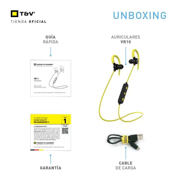 Audifonos Thonet & Vander 5Mw Bluetooth Vr10 Neckband