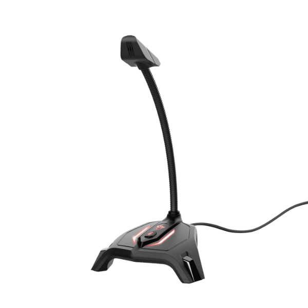 microfono trust zabi con luces LED color negro