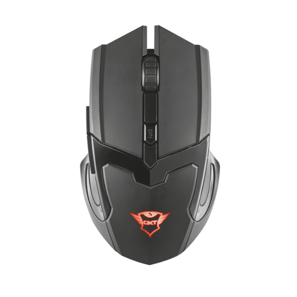 mouse gamer trust inalambrico color negro con luces led