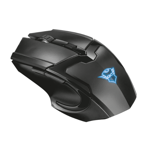 mouse gamer trust inalambrico color negro con luces led