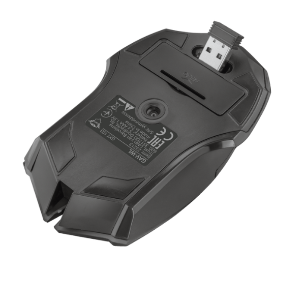 mouse gamer trust inalambrico color negro con luces led