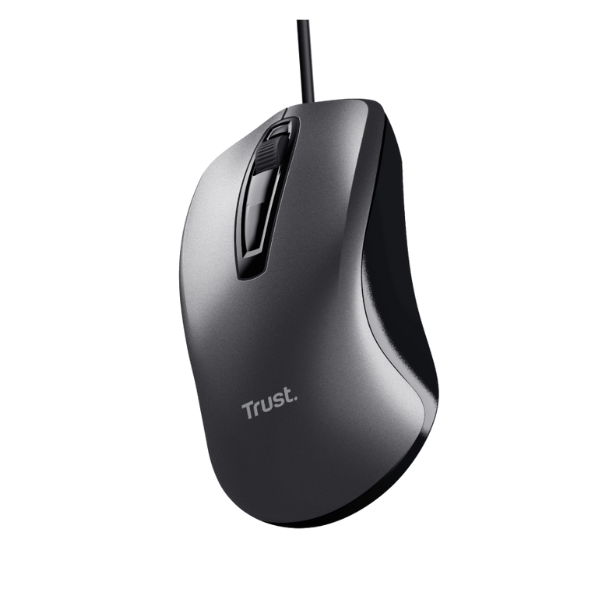 mouse con cable trust color negro