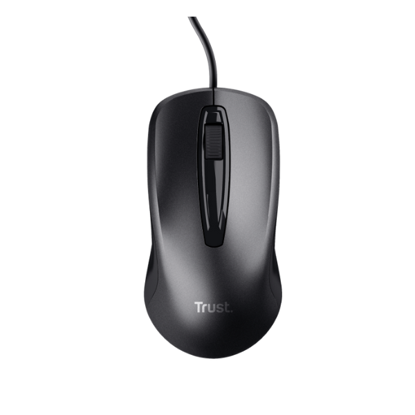 mouse con cable trust color negro