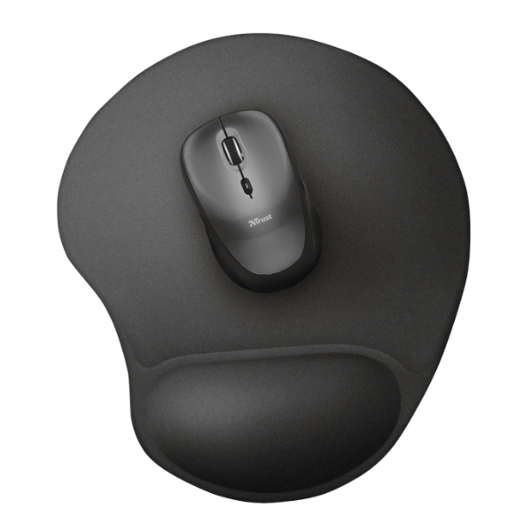 mousepad bigfoot con reposa muñecas color negro marca trust