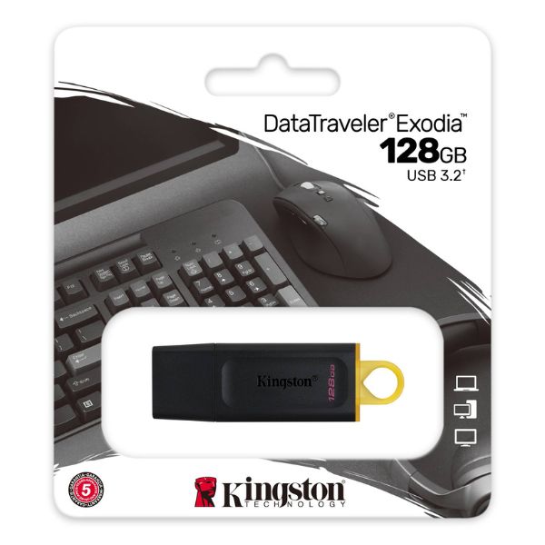 pendrive kingston 128 gb producto en la caja