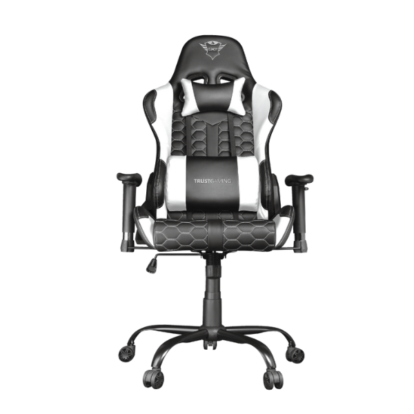 Silla gamer color blanco Trust con reposa brazos