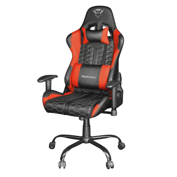 silla gamer Trust Asiento reclinable en rojo y negro