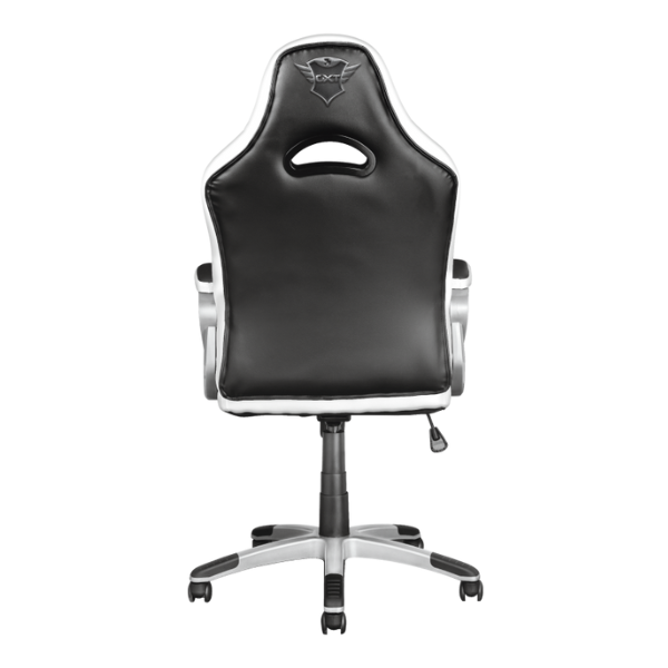 silla gamer trust ryon color blanco y negro