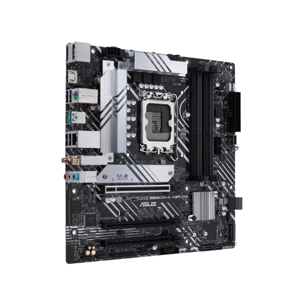 Tarjeta Madre ASUS Prime B660M-A WiFi D4 - Micro-ATX - LGA1700 - DDR4 hasta 64GB - PCIe 4.0 - Wi-Fi 6 - 2xM.2 Slots