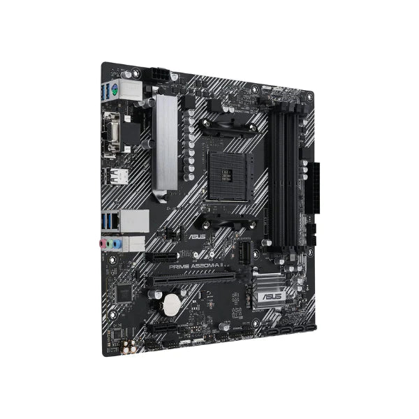 Tarjeta Madre ASUS Prime A520M-A II/CSM. Motherboard AMD AM4(3rd Gen Ryzen) microATX Memory,M.2 1GB Ethernet, DP/HDMI 2.1/D-Sub, 4K@60HZ USB3