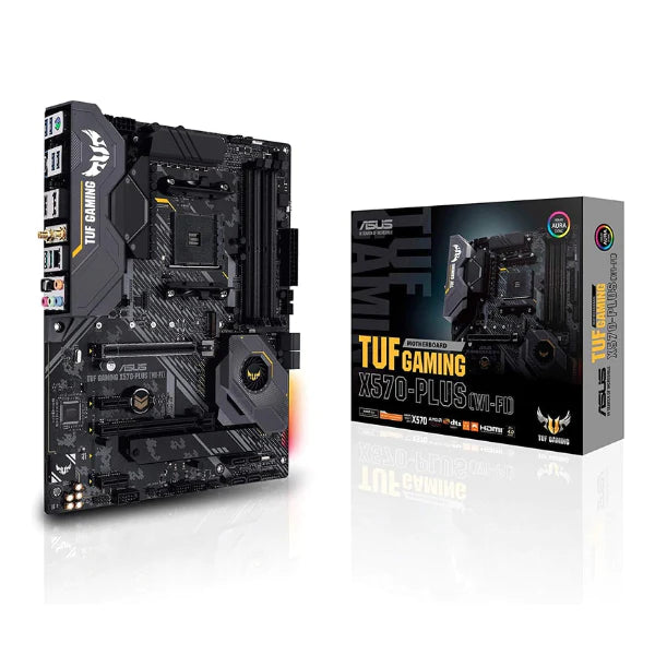 Tarjeta Madre ASUS AM4 TUF Gaming X570-Plus (Wi-Fi) AM4 Zen 3 Ryzen 5000 & 3rd Gen Ryzen ATX PCIe 4.0, Dual M.2, 12+2 Dr. MOS Motherboard