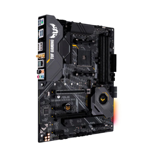 Tarjeta Madre ASUS AM4 TUF Gaming X570-Plus (Wi-Fi) AM4 Zen 3 Ryzen 5000 & 3rd Gen Ryzen ATX PCIe 4.0, Dual M.2, 12+2 Dr. MOS Motherboard