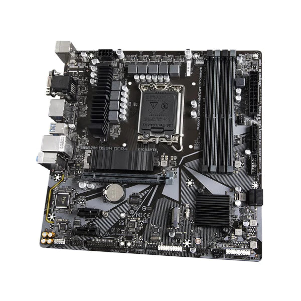 Tarjeta Madre GIGABYTE B660M DS3H - Micro-ATX - LGA1700 - PCIe 4.0 - Dual M.2 - USB 3.2 Gen2 Type-C - LAN 2.5GbE