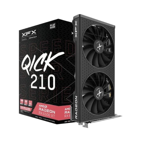 Tarjeta de Video XFX Speedster QICK210 Radeon RX 6500XT Black Gaming Graphics 4GB GDDR6 HDMI , AMD RDNA 2 RX-65XT4DBDQ