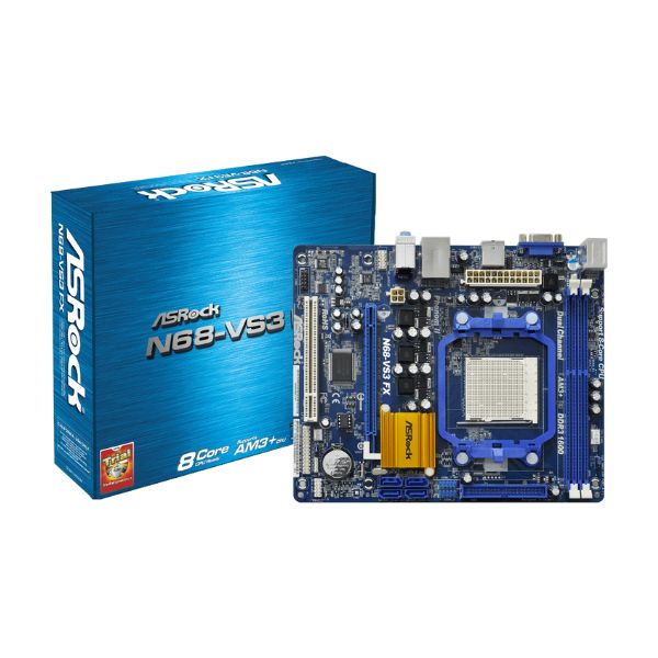 tarjeta madre con su caja a un lado