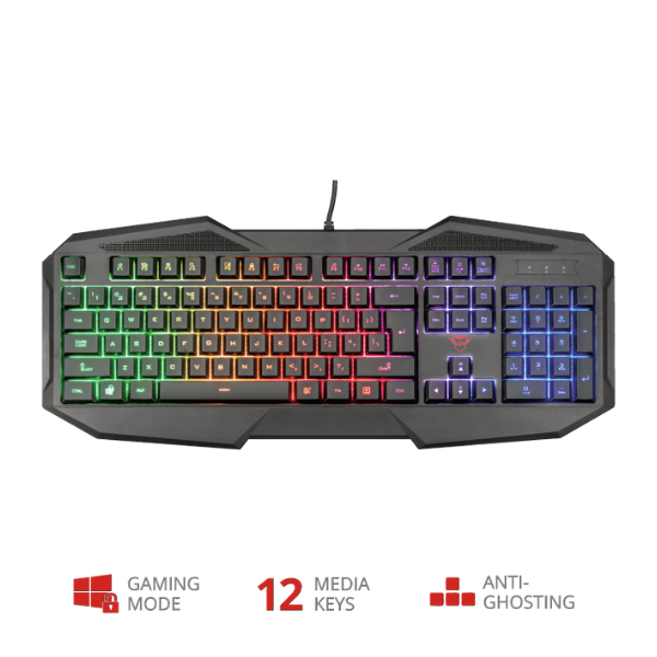 teclado trust avonn usb rgb lights anti ghosting