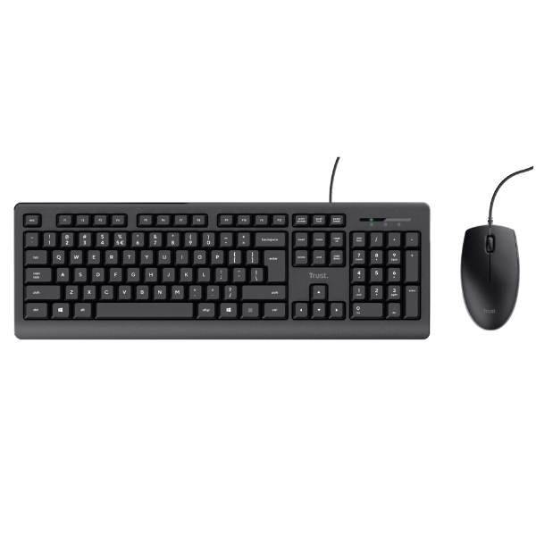 teclado y mouse trust color negro
