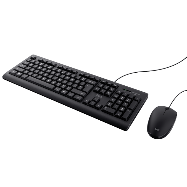 teclado y mouse trust color negro