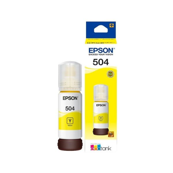 Tinta para impresoras Epson color amarillo 504