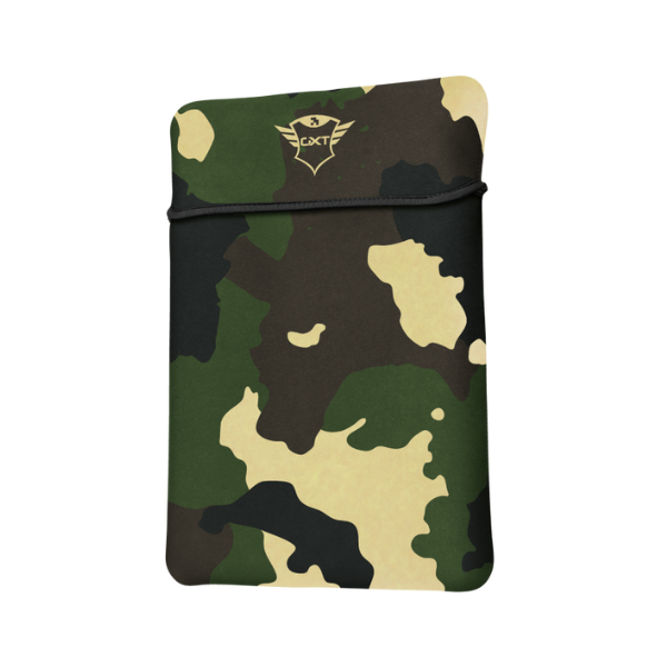 funda trust verde camo 17 pulgadas