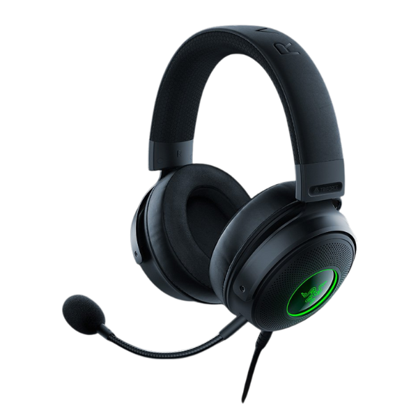 Razer Kraken V3 X - Auriculares Gaming: sonido envolvente 7.1 - Controladores Triforce de 1.575 in - Micrófono cardioide flexible HyperClear - Iluminación Chroma RGB - para PC - Negro clásico