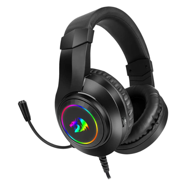 Audifonos Redragon H260 RGB Gaming con micrófono, cableado, compatible con PS4, PS5, PC y portátiles negro