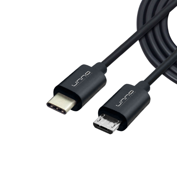 Cable Unno Tekno Tipo C Micro Usb 1.5 Mtrs CB4058BK