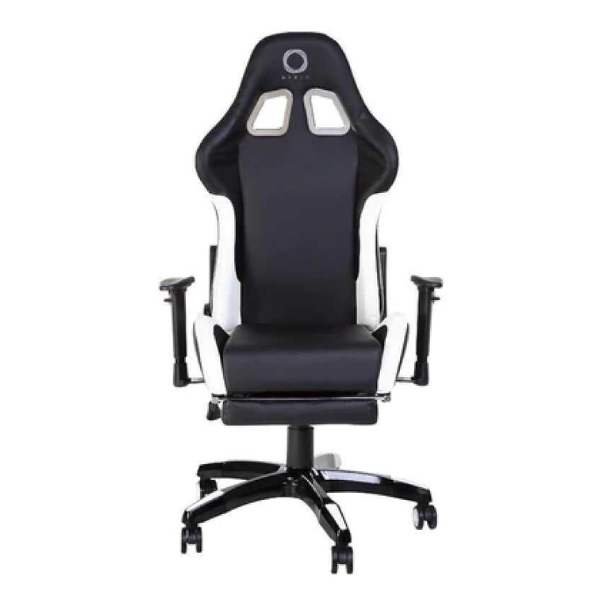 Silla Nibio Gaming Destroyer reclinable cuero sintetico Negro - Blanco GC008SWHT