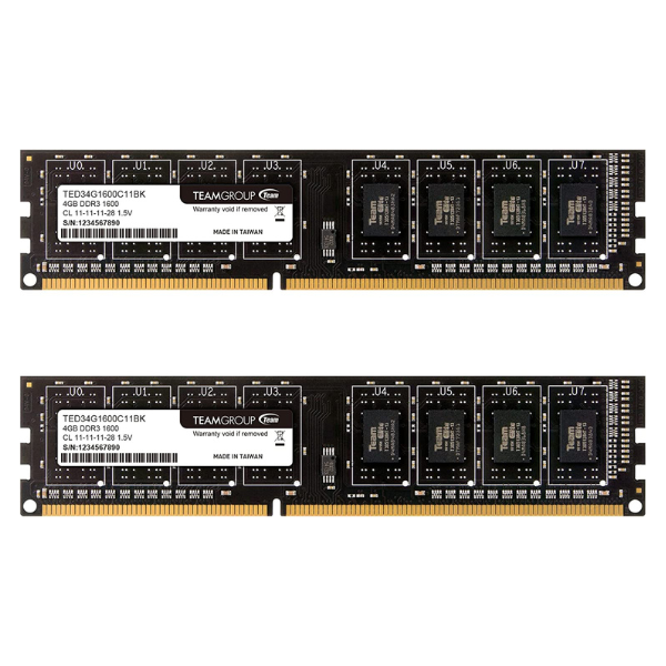 Memoria Pc 8Gb Ddr3 Marca TeamGroup TED316G1600C11DC01