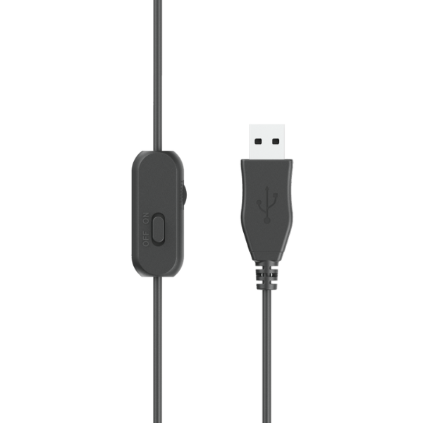 conector USB y control de volumen