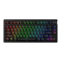 Teclado gaming inalámbrico HyperX Alloy Rise 75% RGB mecánico hot-swappable - Black - HyperX Linear Switches