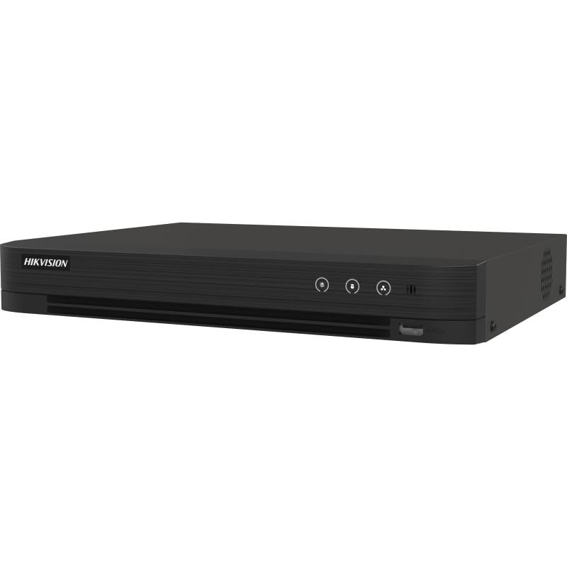 DVR Hikvision - (ACUSENSE - Evita Falsas Alarmas) DVR 4 Megapixel - 4 Canales TURBOHD + 2 Canales IP - 1 Bahía de Disco 
