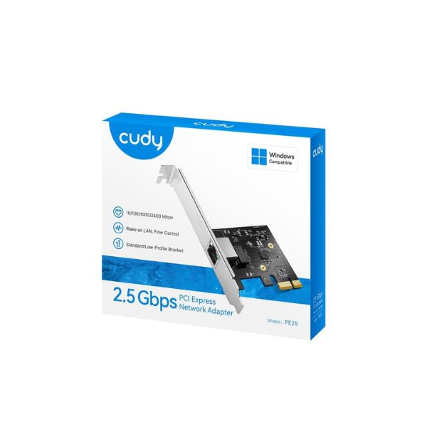 Tarjeta de Red Cudy PE25 PCI Express 2.5Gbps RJ45