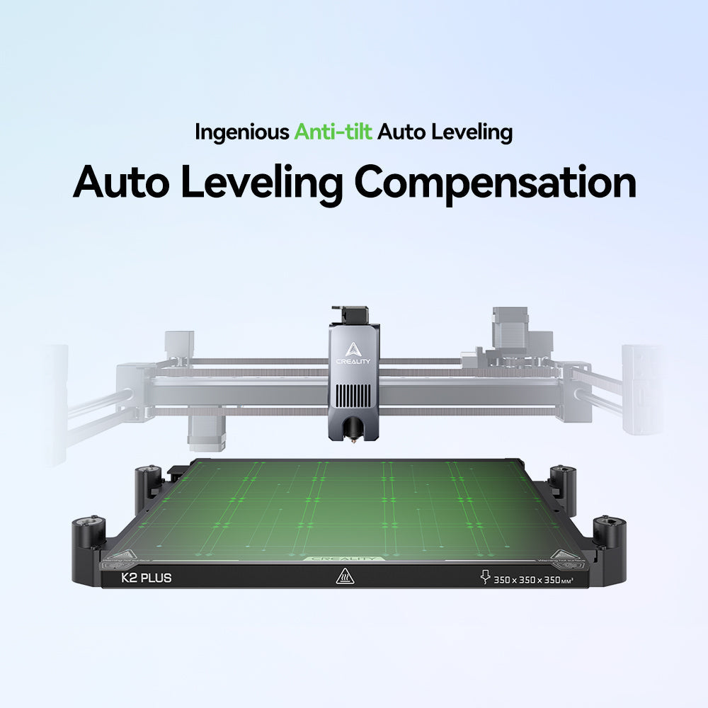 Impresora 3D Creality K2 Plus: volumen 350×350×350 mm, impresión multicolor, extrusor de tracción directa y funciones de