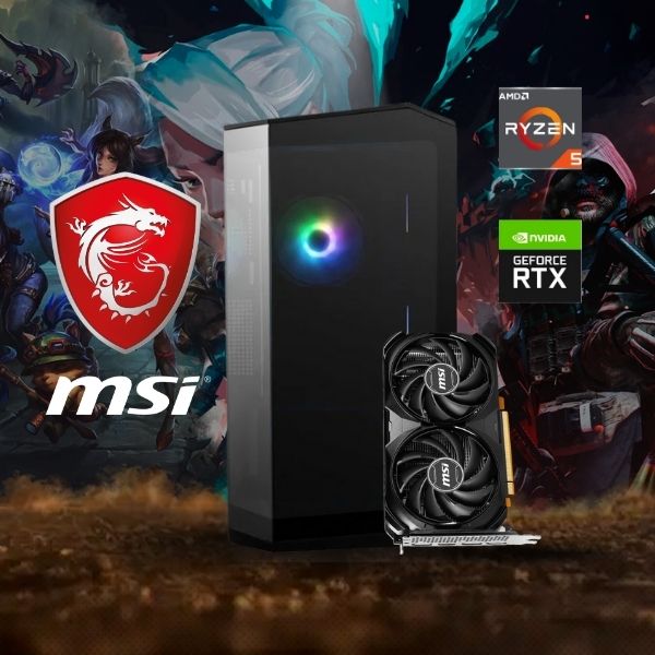 PC Computador MSI AMD Ryzen 5 5600X - B550M - 16GB DDR4 - 1TB M.2 - Gráficos GeForce RTX 4060 8GB - Fuente 650W 80PLUS Bronze