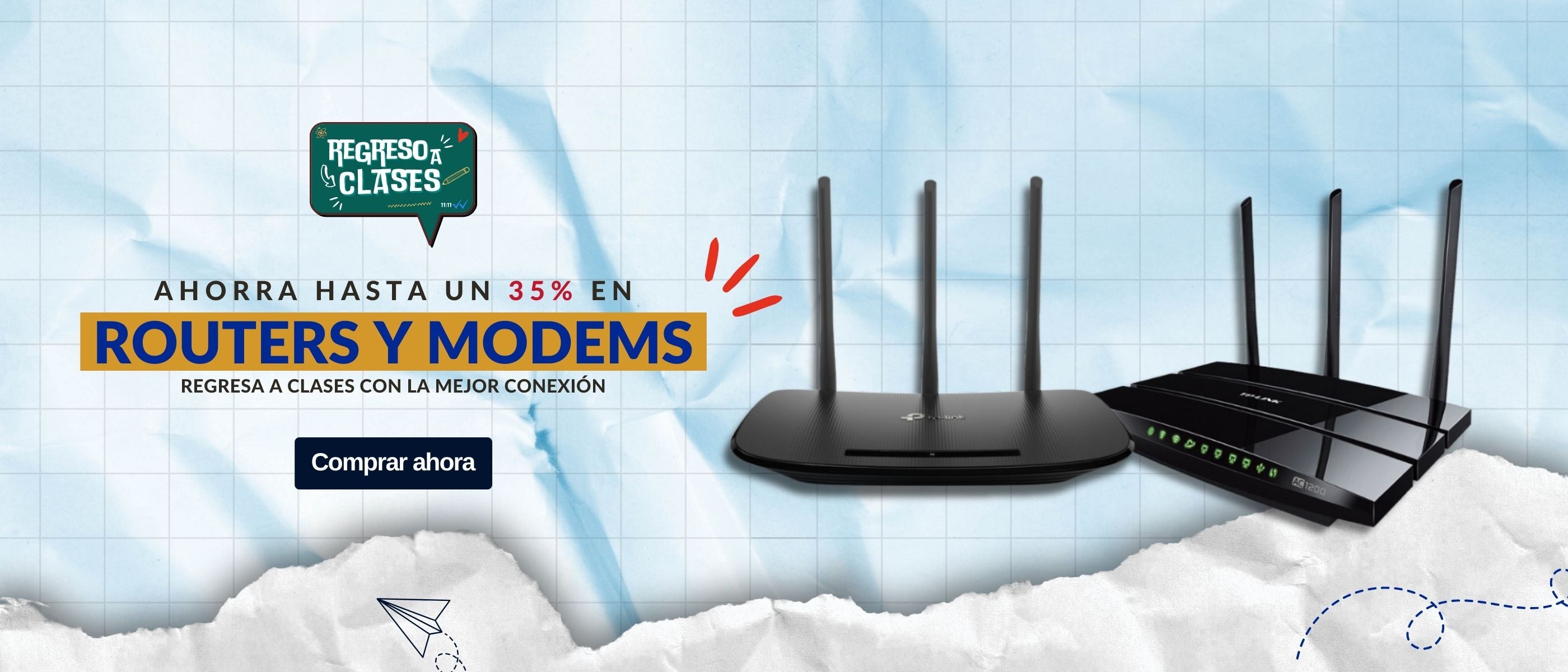 Routers y modems banner home