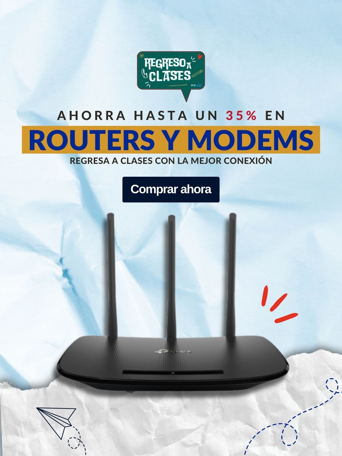 Routers y modems banner mobile
