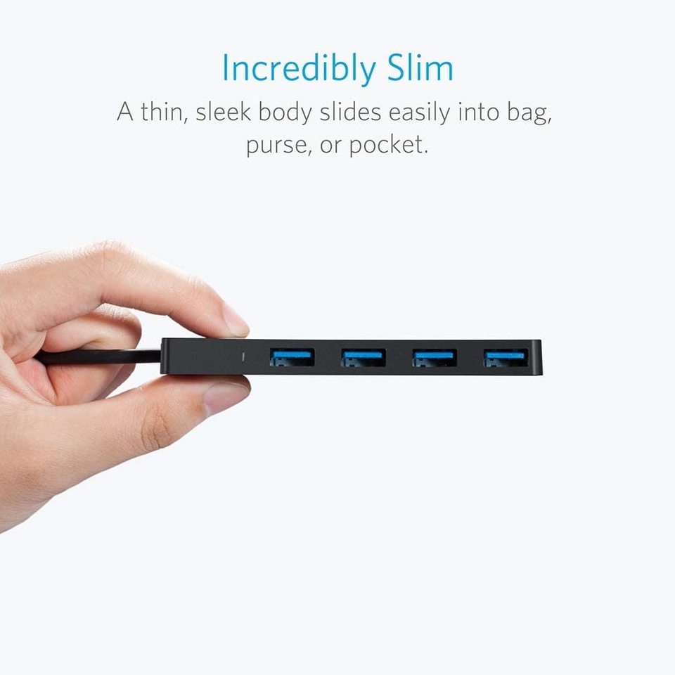 Hub USB-C Anker 4-Port Ultra Slim USB 3.0 Data Hub