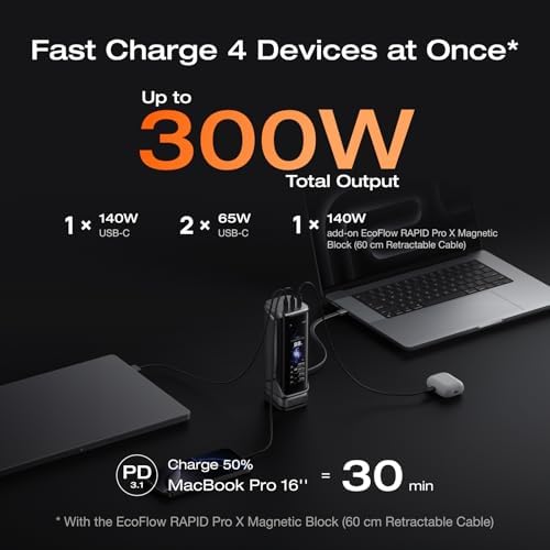Power-Bank-EcoFlow-RAPID-Pro-X-27650-mAh-300-W-con-Bloque-Magnético-3