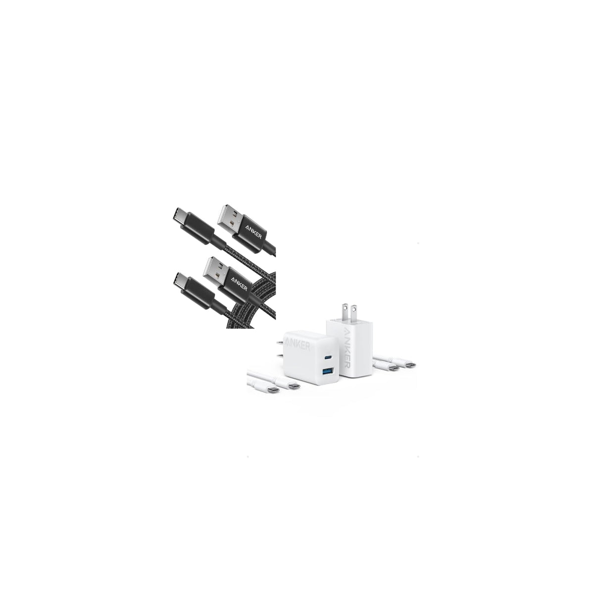 Cable Anker Lightning de 5.9 ft, paquete de 2 cargadores de 20 W