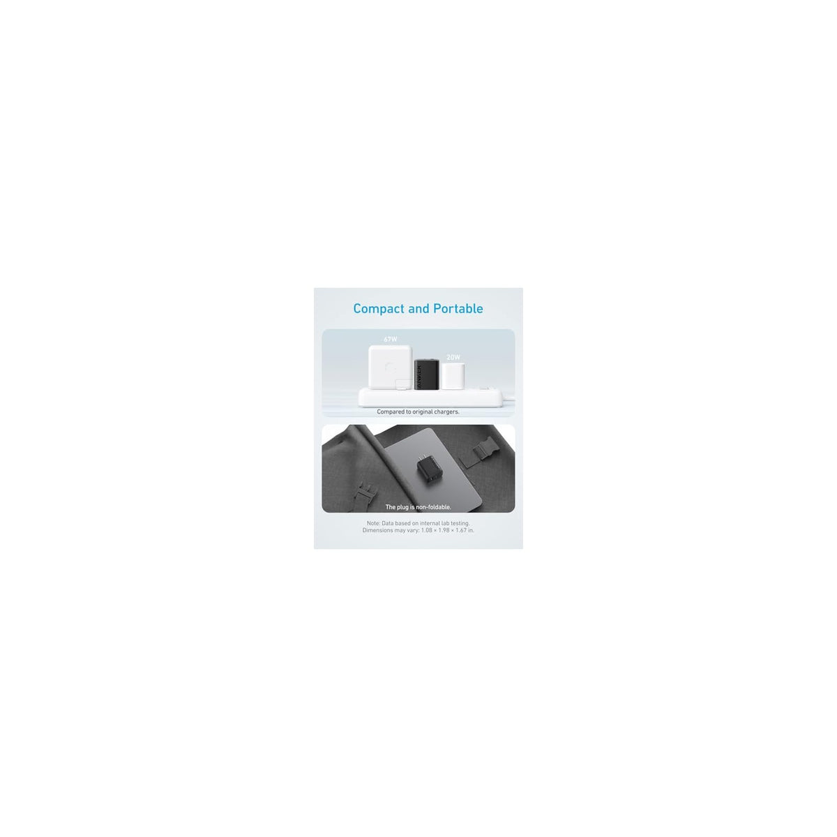 Cable Anker Cargador para iPhone 16, paquete de 2 bloques de cargador USB C rápido de 20 W, cable USB C, cable de carga tipo C, carga rápida - vista 5