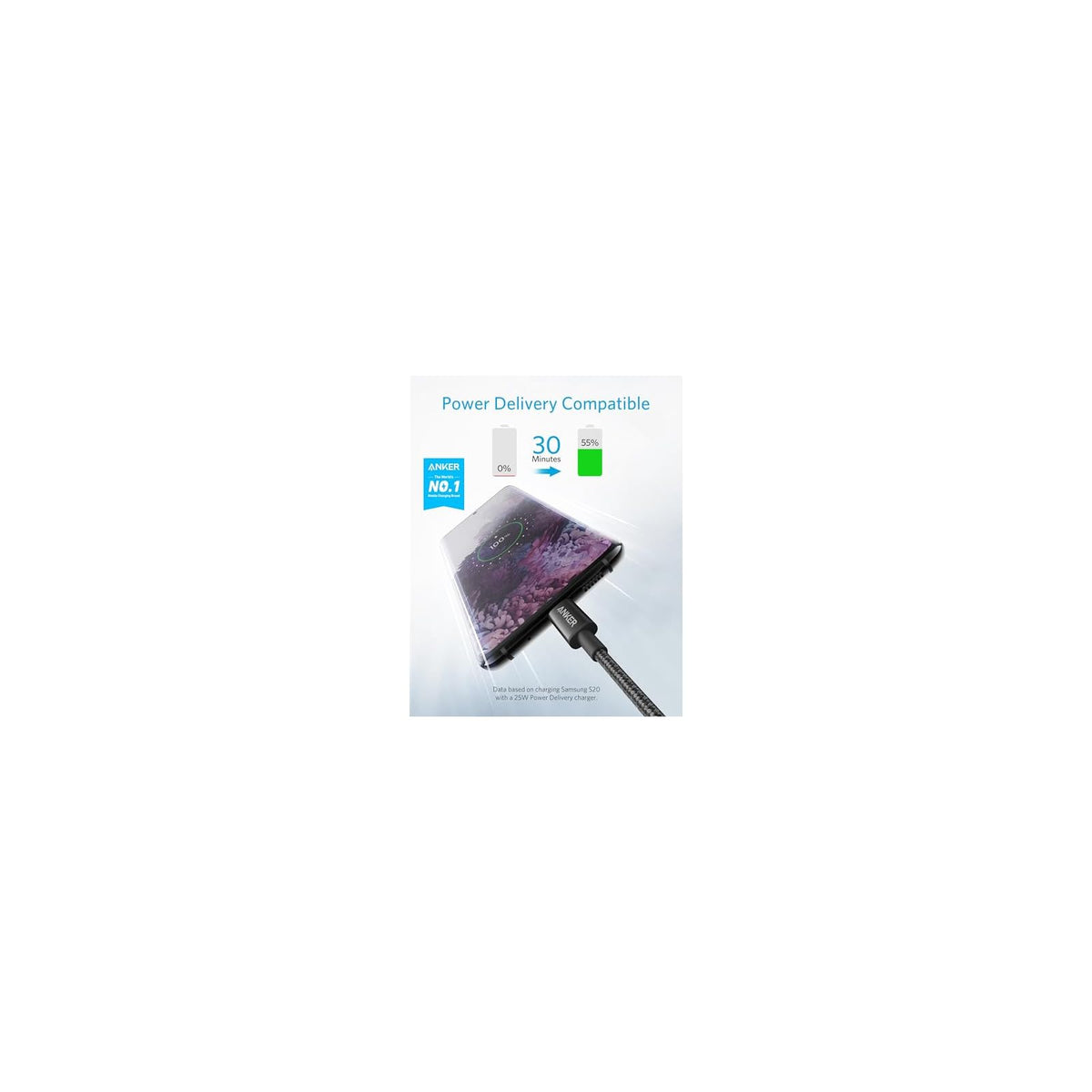 Cable Anker USB C a USB C, cable de carga rápida tipo C de 60 W, cargador para iPhone 16, paquete de 2 bloques de cargador USB C rápido de 2 - vista 7