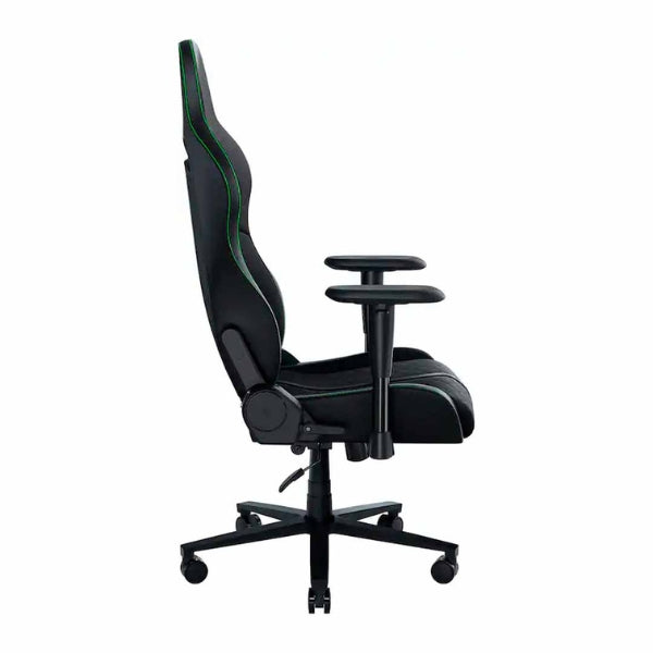 Silla - Gaming - Razer - Enki - X - Ergonomica - Reclinable - 152° - Reposabrazos - 2D - Negro - Verde-side