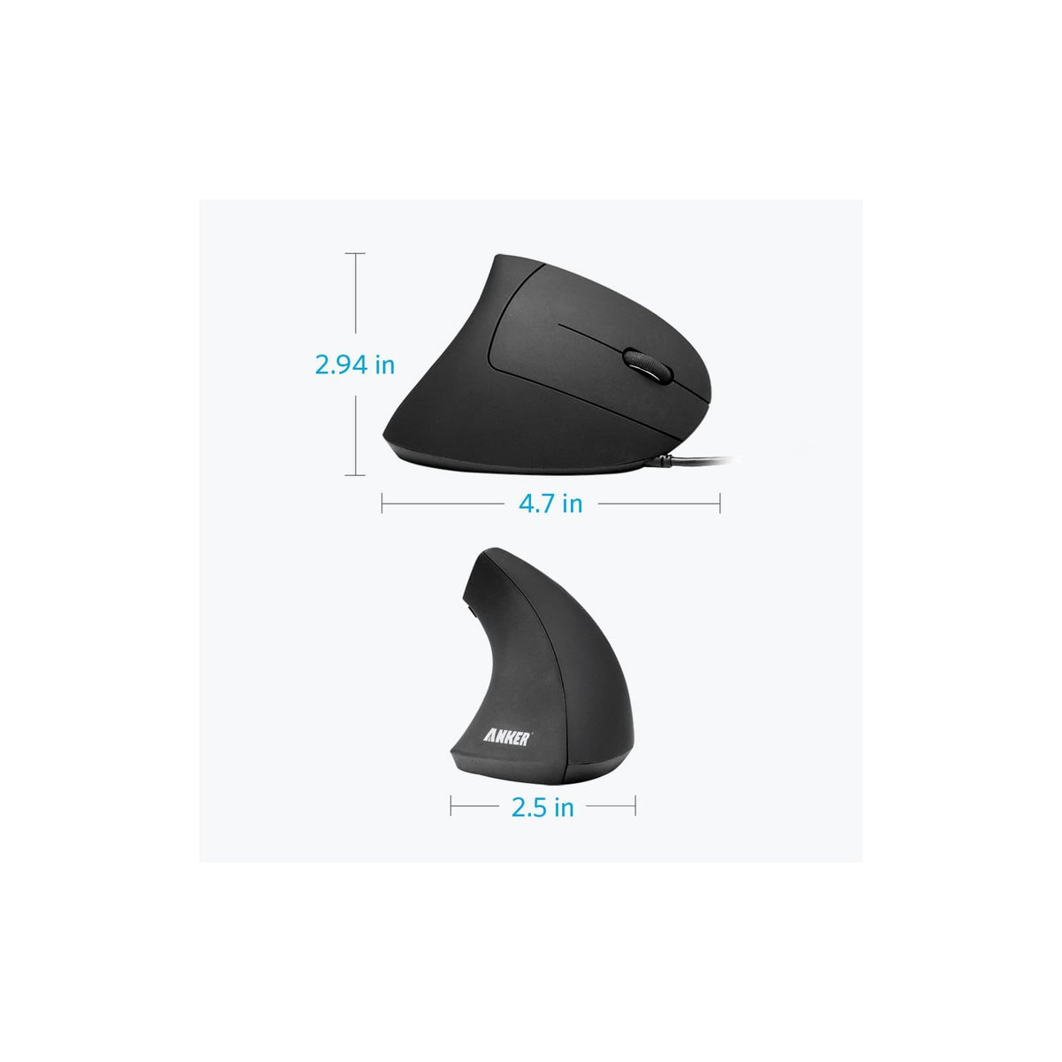 Anker CE100 mouse vertical alámbrico - vista 3